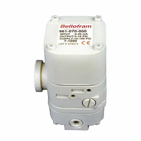 BELLOFRAM PRECISION CONTROLS Transducer, Electro-Pneumatic, Type I/P, 4-20mA, 3-15 psi, Intr. Safe FM 961-099-000